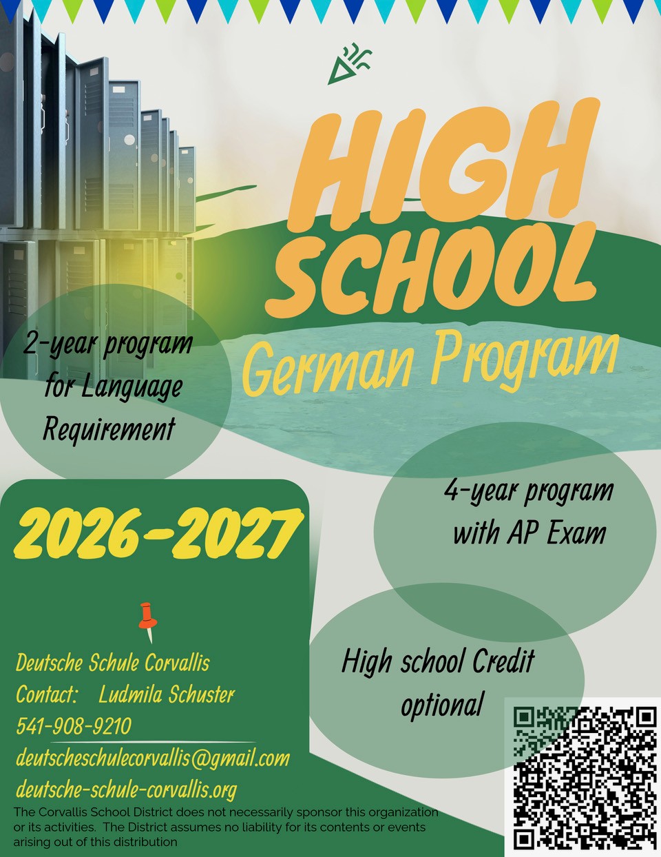 German September Program Map High School German Program 2026 -2027 – Deutsche Schule Corvallis